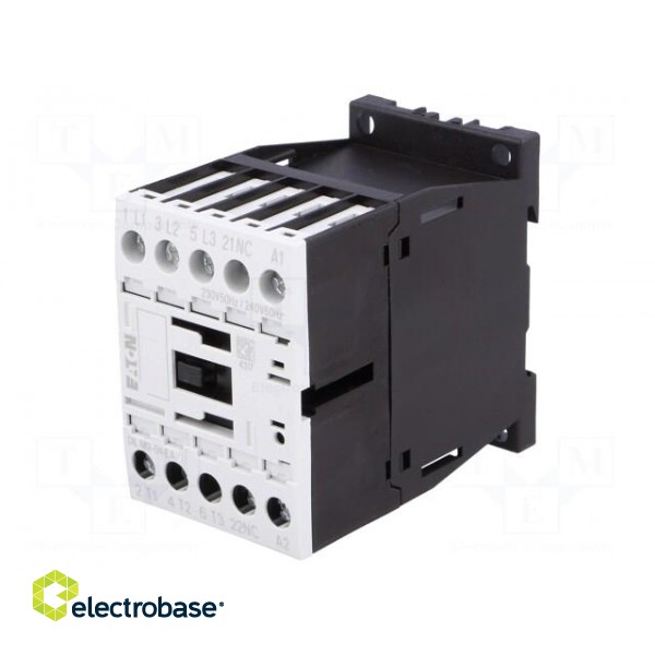 Contactor: 3-pole | NO x3 | Auxiliary contacts: NC | 230VAC | 9A | DILM9 фото 1