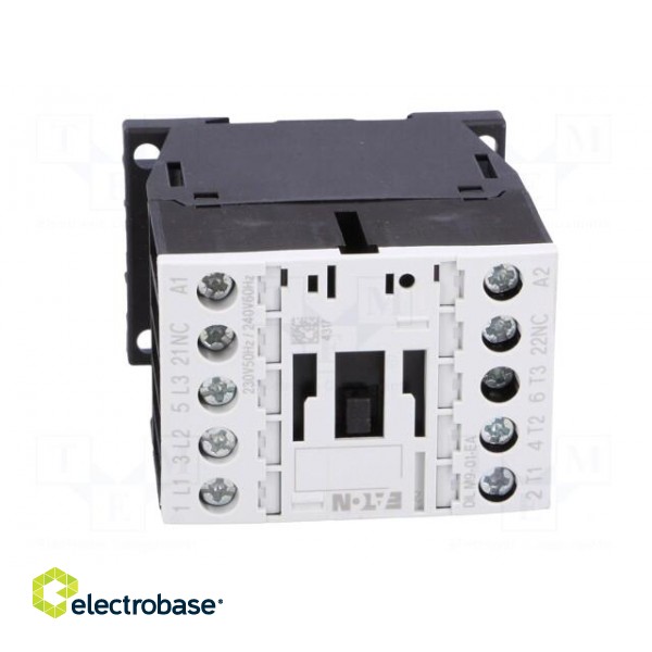 Contactor: 3-pole | NO x3 | Auxiliary contacts: NC | 230VAC | 9A | DILM9 image 9