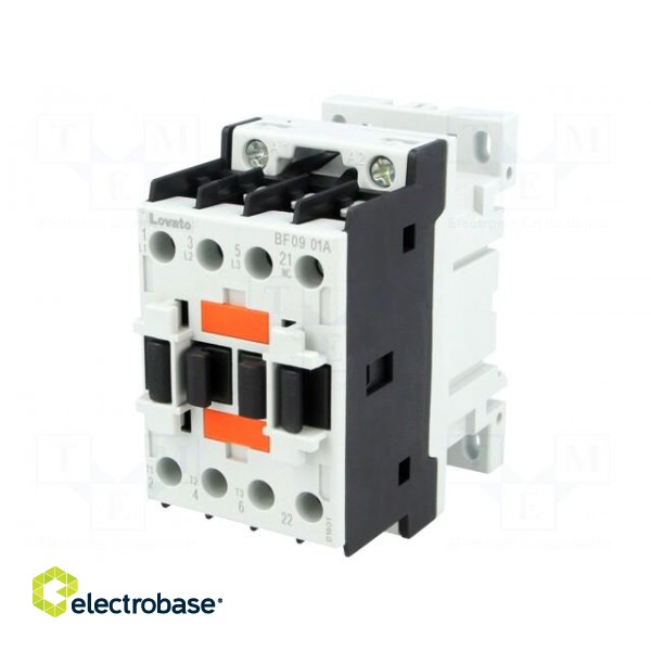 Contactor: 3-pole | NO x3 | Auxiliary contacts: NC | 230VAC | 9A | BF image 1