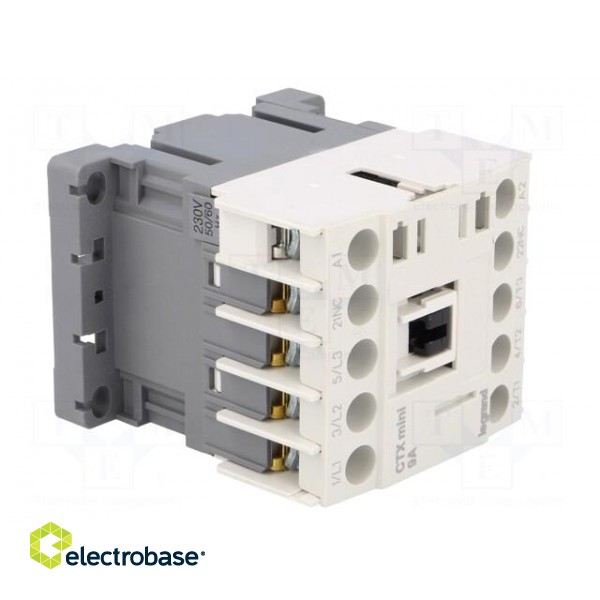 Contactor: 3-pole | NO x3 | Auxiliary contacts: NC | 230VAC | 9A image 8