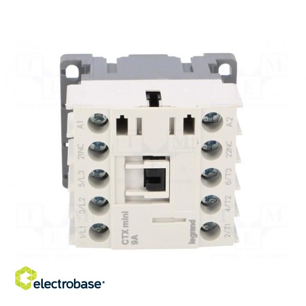 Contactor: 3-pole | NO x3 | Auxiliary contacts: NC | 230VAC | 9A | DIN фото 9