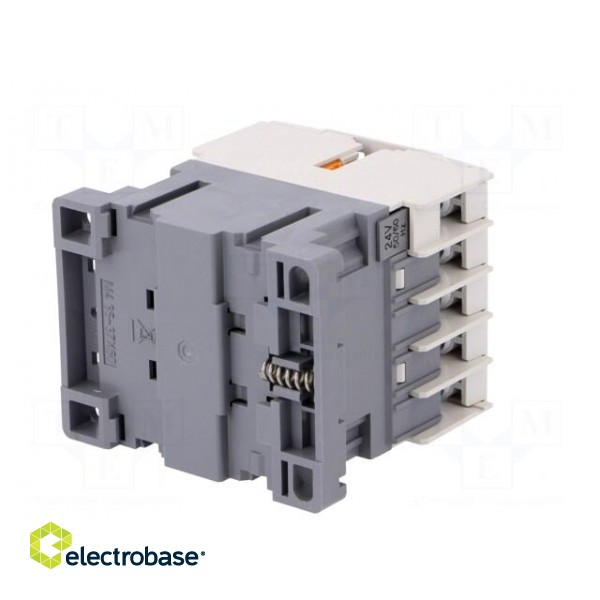 Contactor: 3-pole | NO x3 | Auxiliary contacts: NC | 24VAC | 12A | IP20 image 6