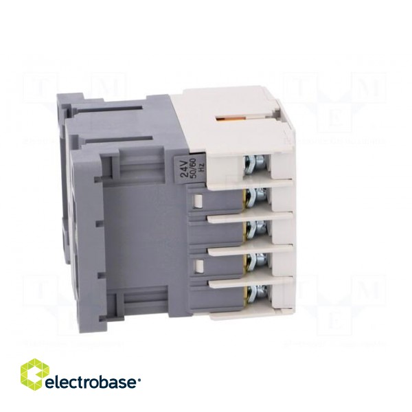 Contactor: 3-pole | NO x3 | Auxiliary contacts: NC | 24VAC | 12A | IP20 image 7