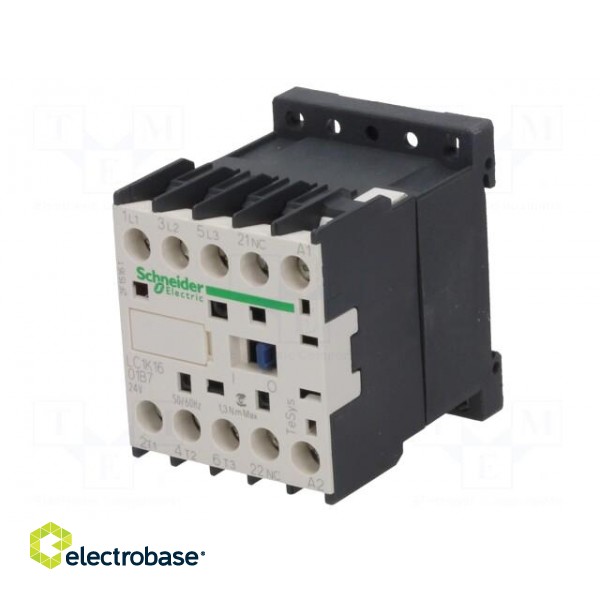 Contactor: 3-pole | NO x3 | Auxiliary contacts: NC | 24VAC | 16A | 690V image 2