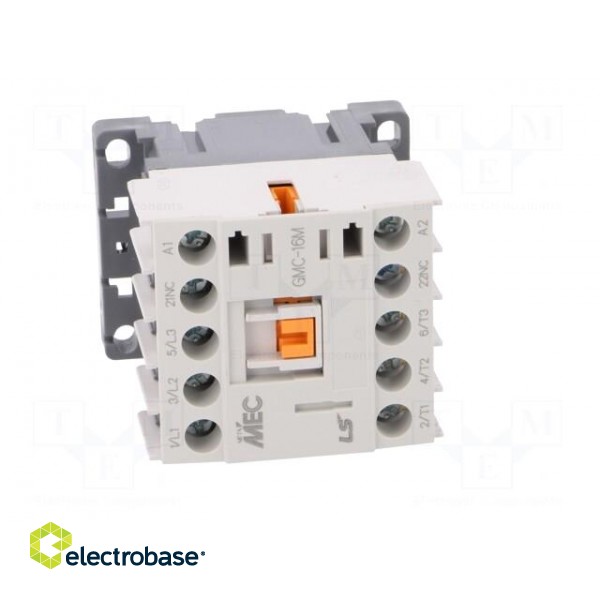 Contactor: 3-pole | NO x3 | Auxiliary contacts: NC | 24VAC | 16A | IP20 image 9