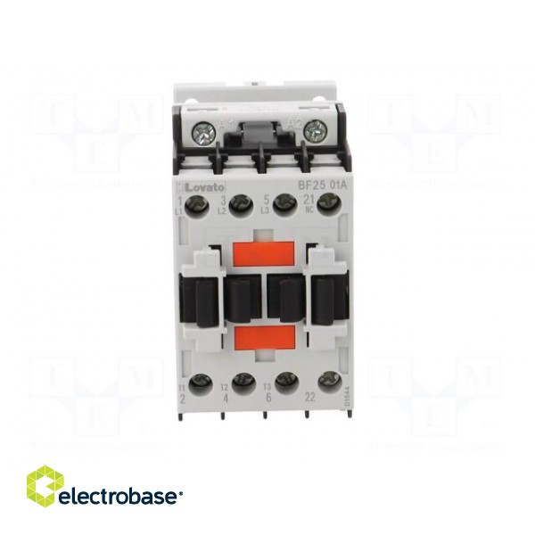 Contactor: 3-pole | NO x3 | Auxiliary contacts: NC | 24VAC | 25A | BF image 9