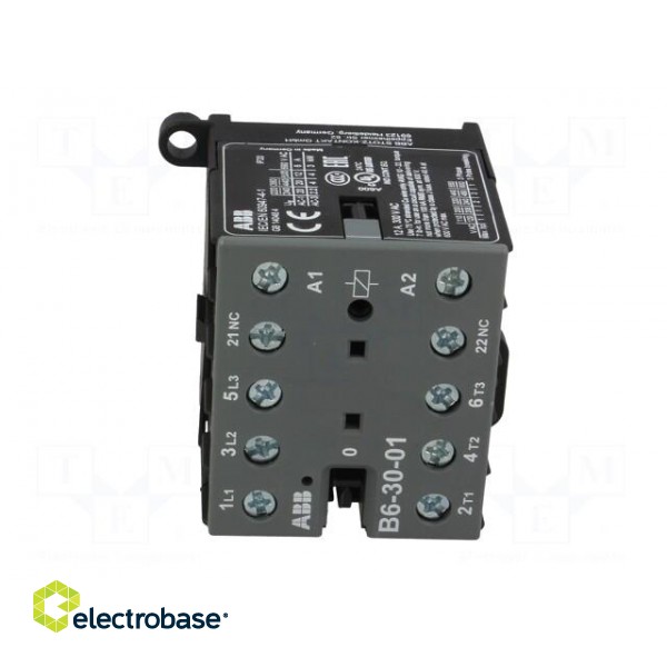 Contactor: 3-pole | NO x3 | Auxiliary contacts: NC | 24VAC | 6A | B6 image 9