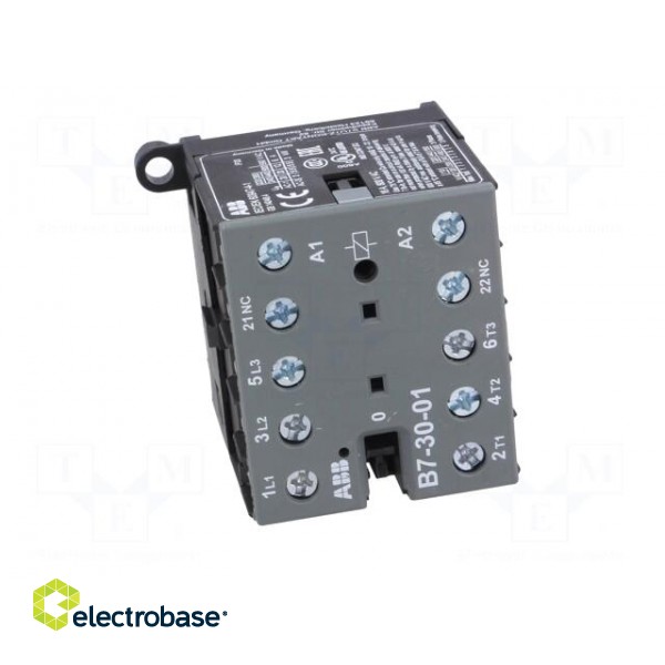 Contactor: 3-pole | NO x3 | Auxiliary contacts: NC | 24VAC | 7A | B7 image 9