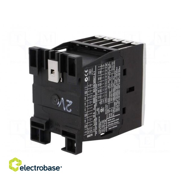 Contactor: 3-pole | NO x3 | Auxiliary contacts: NC | 24VAC | 7A | DILM7 image 6