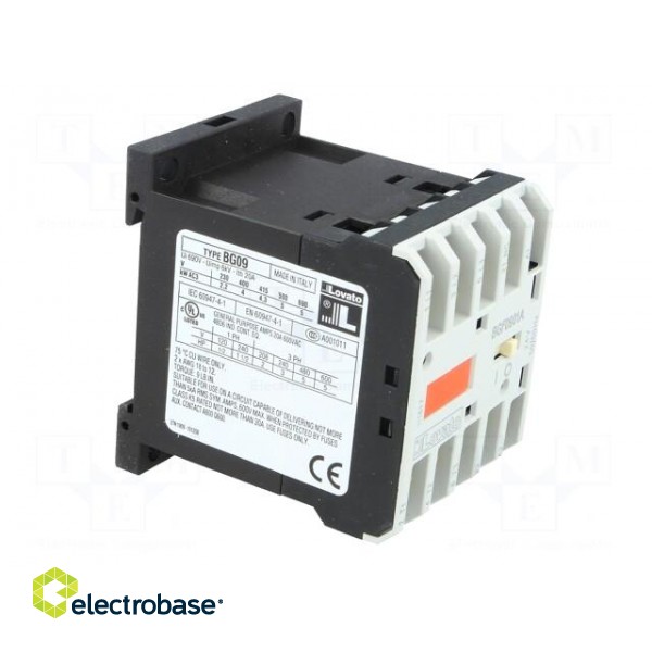 Contactor: 3-pole | NO x3 | Auxiliary contacts: NC | 24VAC | 9A | DIN | BG image 8
