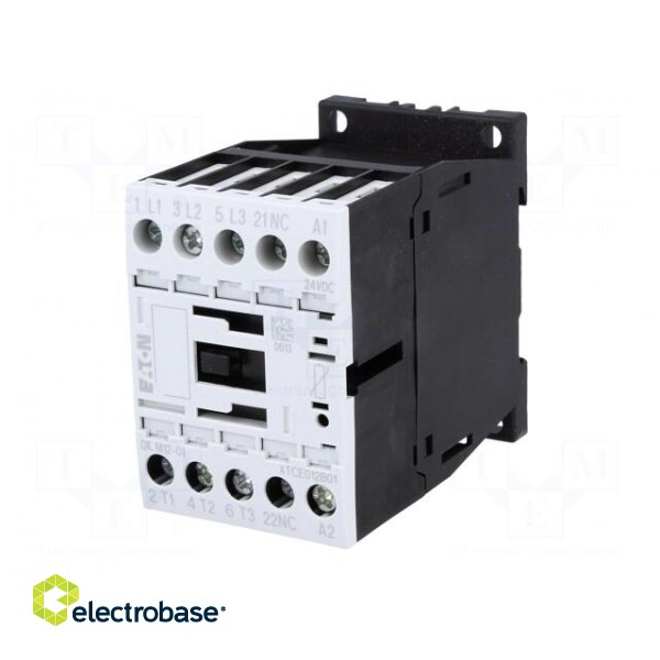 Contactor: 3-pole | NO x3 | Auxiliary contacts: NC | 24VDC | 12A | 690V image 2