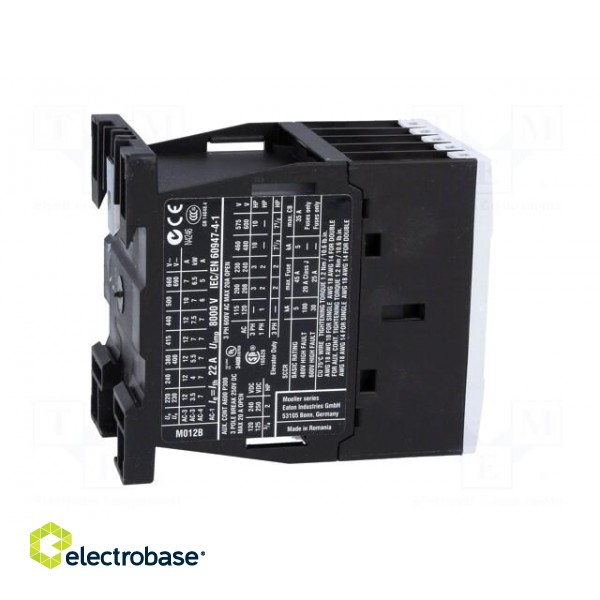 Contactor: 3-pole | NO x3 | Auxiliary contacts: NC | 24VDC | 12A | 690V image 7