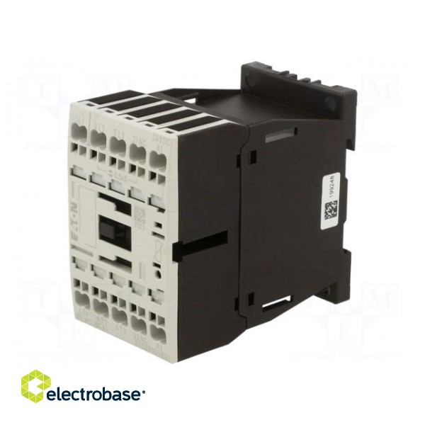 Contactor: 3-pole | NO x3 | Auxiliary contacts: NC | 24VDC | 12A | 690V image 1