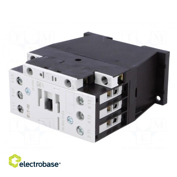 Contactor: 3-pole | NO x3 | Auxiliary contacts: NC | 24VDC | 32A | 690V image 2