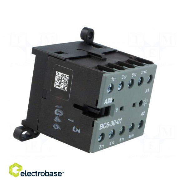 Contactor: 3-pole | NO x3 | Auxiliary contacts: NC | 24VDC | 6A | BC6 фото 8