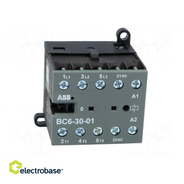 Contactor: 3-pole | NO x3 | Auxiliary contacts: NC | 24VDC | 6A | BC6 paveikslėlis 9