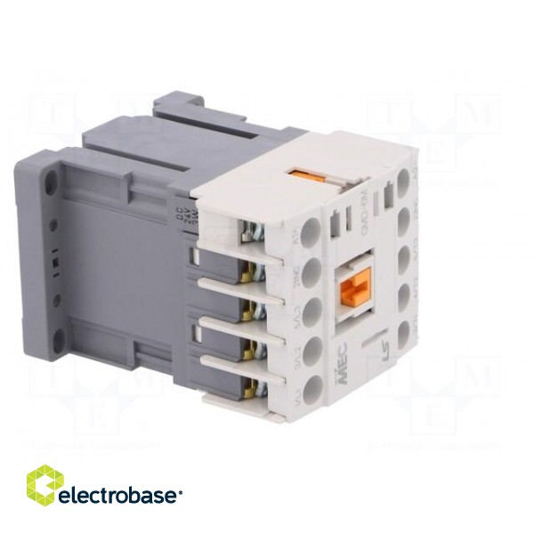 Contactor: 3-pole | NO x3 | Auxiliary contacts: NC | 24VDC | 6A | W: 45mm image 8