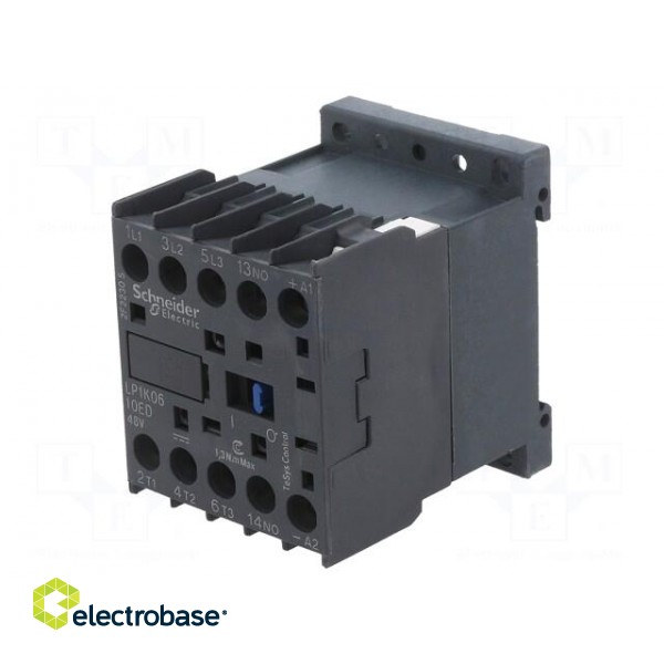 Contactor: 3-pole | NO x3 | Auxiliary contacts: NO | 110VDC | 6A | 690V