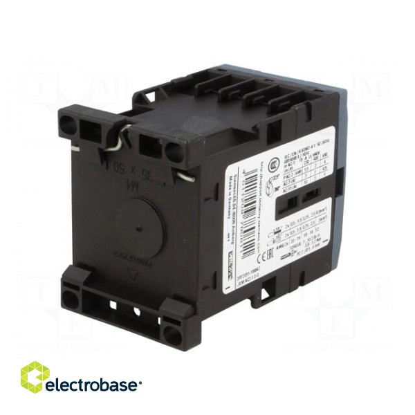Contactor: 3-pole | NO x3 | Auxiliary contacts: NC | 24VDC | 7A | 3RT20 image 6