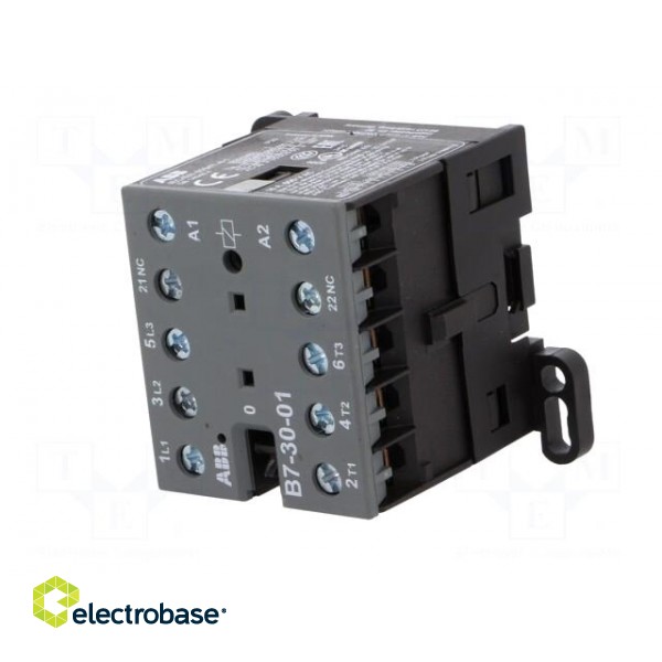 Contactor: 3-pole | NO x3 | Auxiliary contacts: NC | 380÷415VAC | 7A paveikslėlis 2