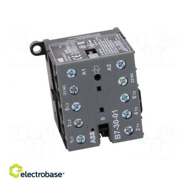 Contactor: 3-pole | NO x3 | Auxiliary contacts: NC | 380÷415VAC | 7A фото 9
