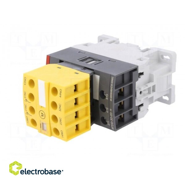 Contactor: 3-pole | NO x3 | Auxiliary contacts: NC x2,NO x2 | 12A image 2