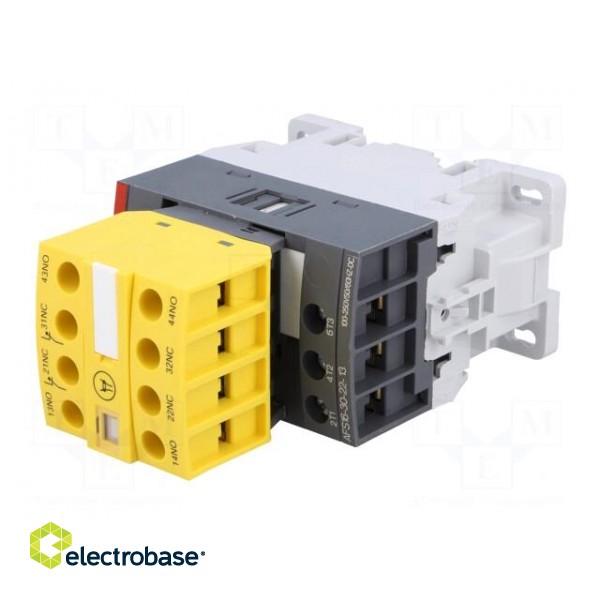 Contactor: 3-pole | NO x3 | Auxiliary contacts: NC x2,NO x2 | 18A image 2