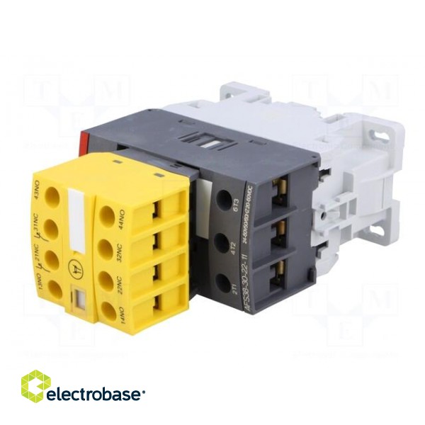 Contactor: 3-pole | NO x3 | Auxiliary contacts: NC x2,NO x2 | 38A фото 2
