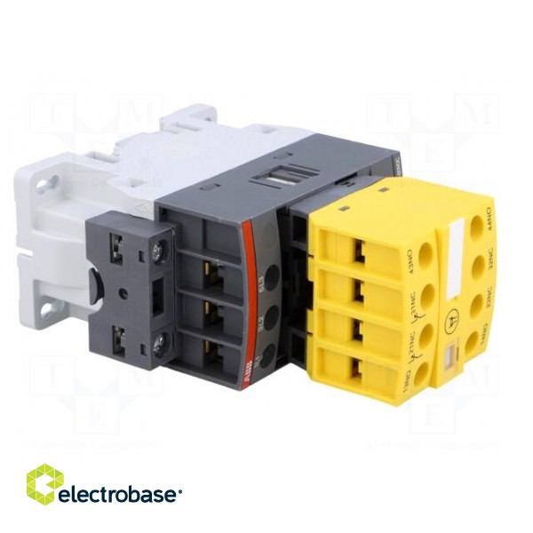 Contactor: 3-pole | NO x3 | Auxiliary contacts: NC x2,NO x2 | 9A image 8