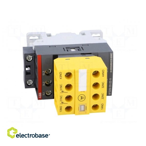 Contactor: 3-pole | NO x3 | Auxiliary contacts: NC x2,NO x2 | 9A image 9