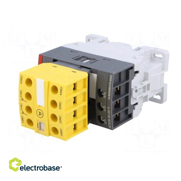 Contactor: 3-pole | NO x3 | Auxiliary contacts: NC x2,NO x2 | 9A image 2