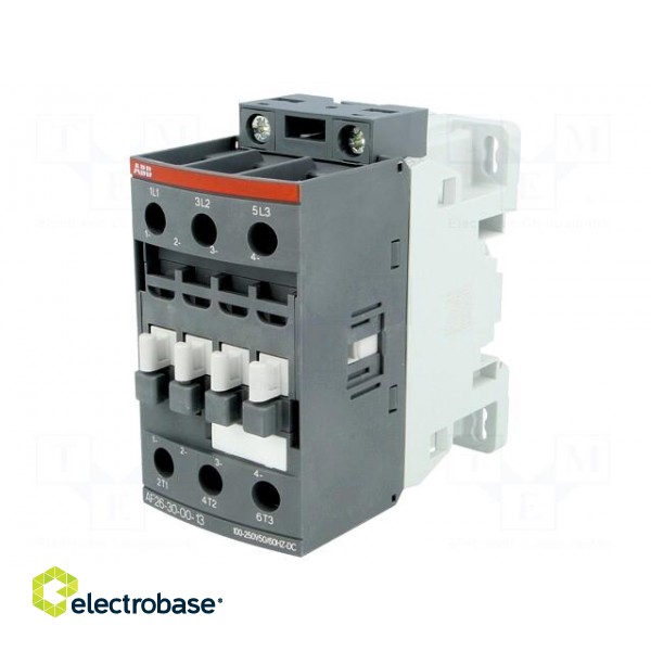 Contactor: 3-pole | NO x3 | Auxiliary contacts: NO | 26A | AF | -25÷60°C image 1