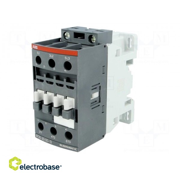 Contactor: 3-pole | NO x3 | Auxiliary contacts: NO | 26A | AF | -25÷60°C image 2