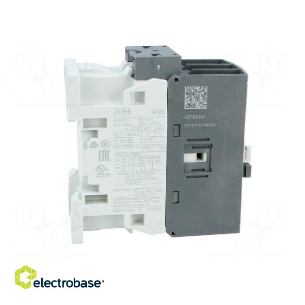 Contactor: 3-pole | NO x3 | Auxiliary contacts: NO | 26A | AF | -25÷60°C image 7