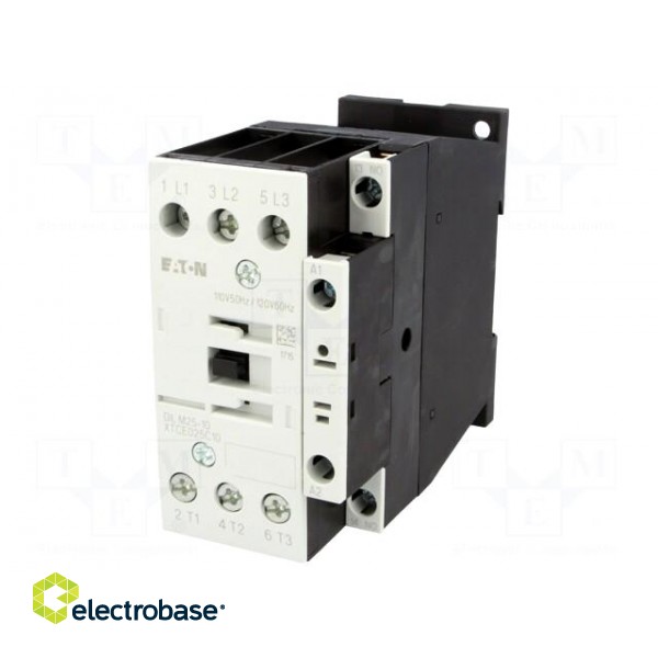 Contactor: 3-pole | NO x3 | Auxiliary contacts: NO | 110VAC | 25A image 1