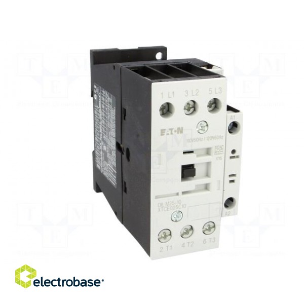 Contactor: 3-pole | NO x3 | Auxiliary contacts: NO | 110VAC | 25A image 9