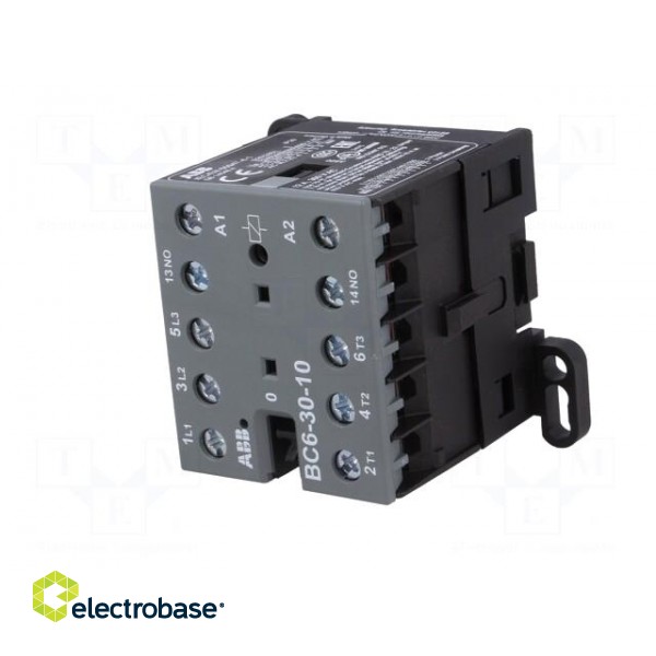 Contactor: 3-pole | NO x3 | Auxiliary contacts: NO | 12VDC | 6A | BC6 фото 2