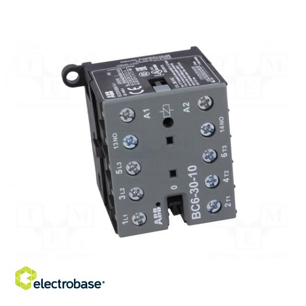 Contactor: 3-pole | NO x3 | Auxiliary contacts: NO | 12VDC | 6A | BC6 image 9