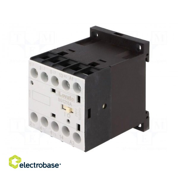 Contactor: 3-pole | NO x3 | Auxiliary contacts: NO | 230VAC | 12A | BG image 1