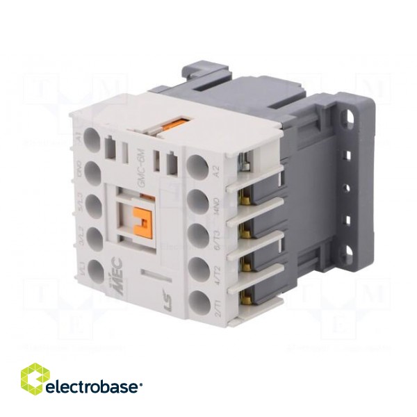 Contactor: 3-pole | NO x3 | Auxiliary contacts: NO | 230VAC | 6A | IP20 image 2