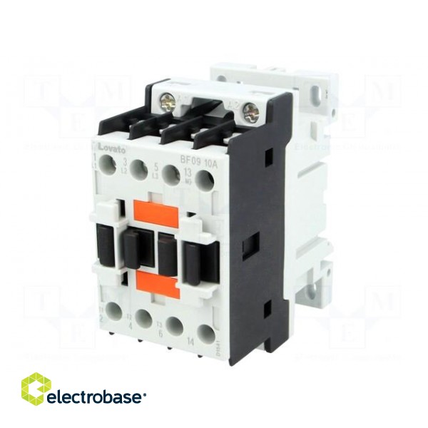 Contactor: 3-pole | NO x3 | Auxiliary contacts: NO | 230VAC | 9A | DIN image 1