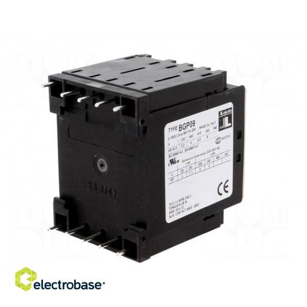 Contactor: 3-pole | NO x3 | Auxiliary contacts: NO | 230VAC | 9A | BG image 6
