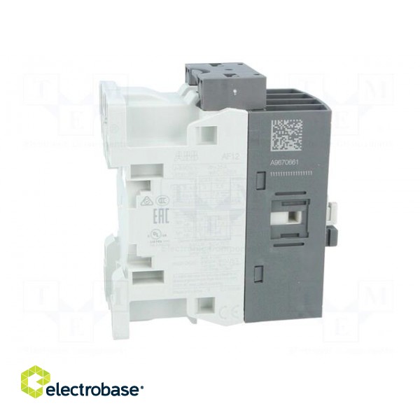 Contactor: 3-pole | NO x3 | Auxiliary contacts: NO | 12A | AF | -25÷60°C фото 7