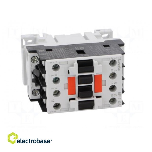 Contactor: 3-pole | NO x3 | Auxiliary contacts: NO | 24VAC | 12A | DIN image 9