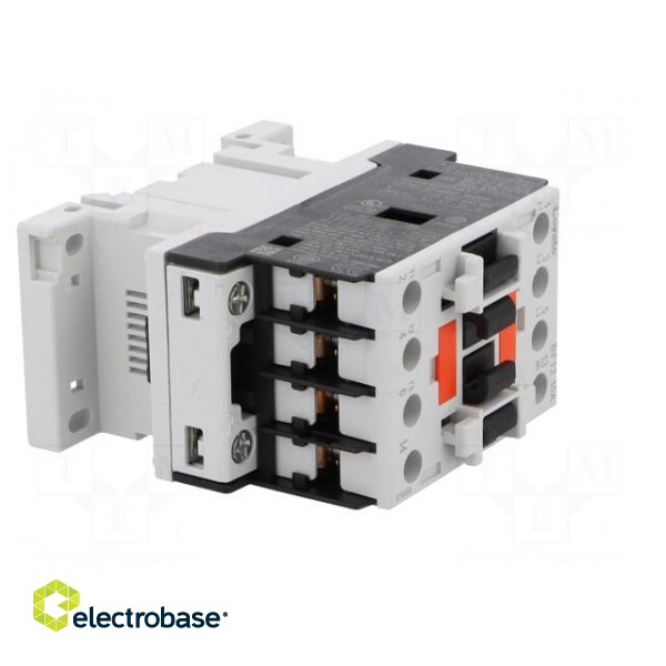 Contactor: 3-pole | NO x3 | Auxiliary contacts: NO | 24VAC | 12A | DIN image 8