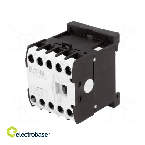 Contactor: 3-pole | NO x3 | Auxiliary contacts: NO | 24VAC | 12A | DIN image 1
