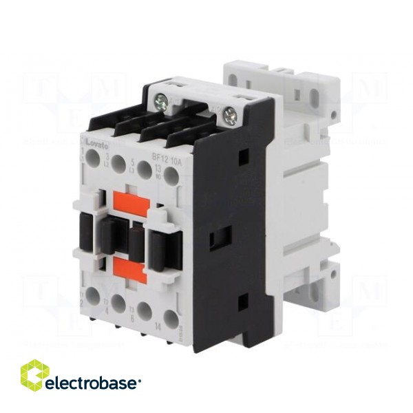Contactor: 3-pole | NO x3 | Auxiliary contacts: NO | 24VAC | 12A | DIN image 1