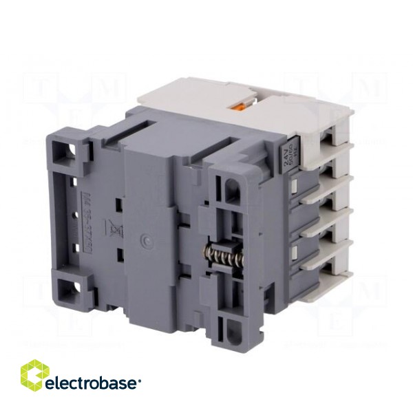 Contactor: 3-pole | NO x3 | Auxiliary contacts: NO | 24VAC | 12A | IP20 image 6