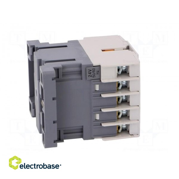 Contactor: 3-pole | NO x3 | Auxiliary contacts: NO | 24VAC | 12A | IP20 image 7