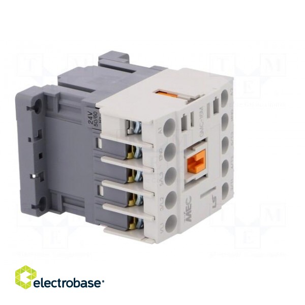 Contactor: 3-pole | NO x3 | Auxiliary contacts: NO | 24VAC | 16A | IP20 image 8